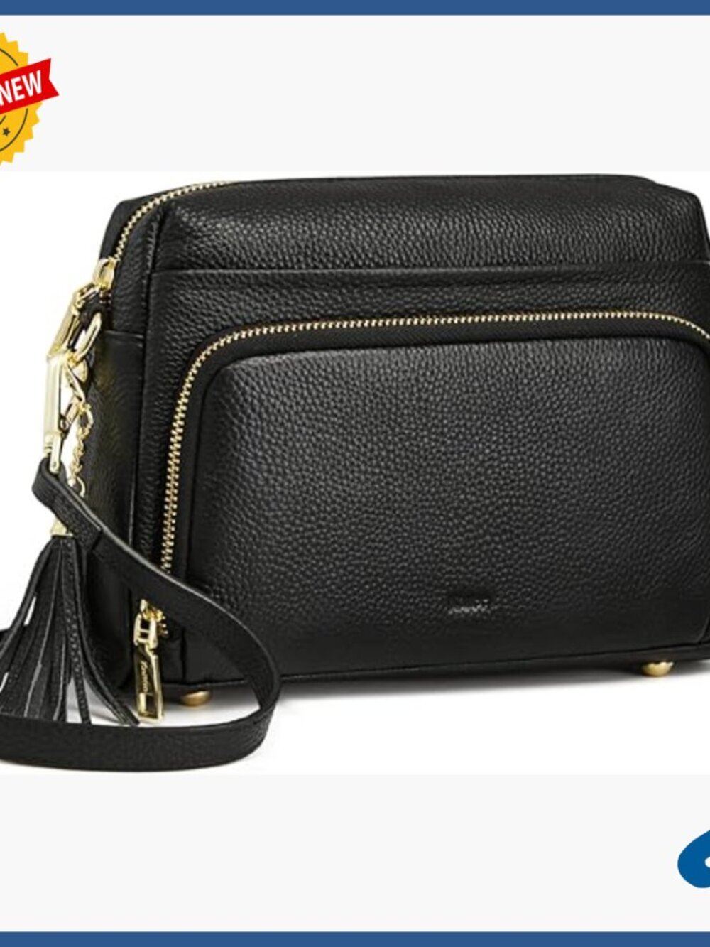 Small Leather Crossbody Purse with Anti-Theft RFID Wallet Detachable Strap